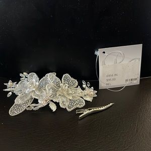 Beautiful ivory and silver hair piece